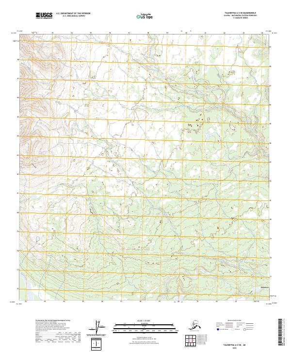 Talkeetna A-3 SE topographic map thumbnail
