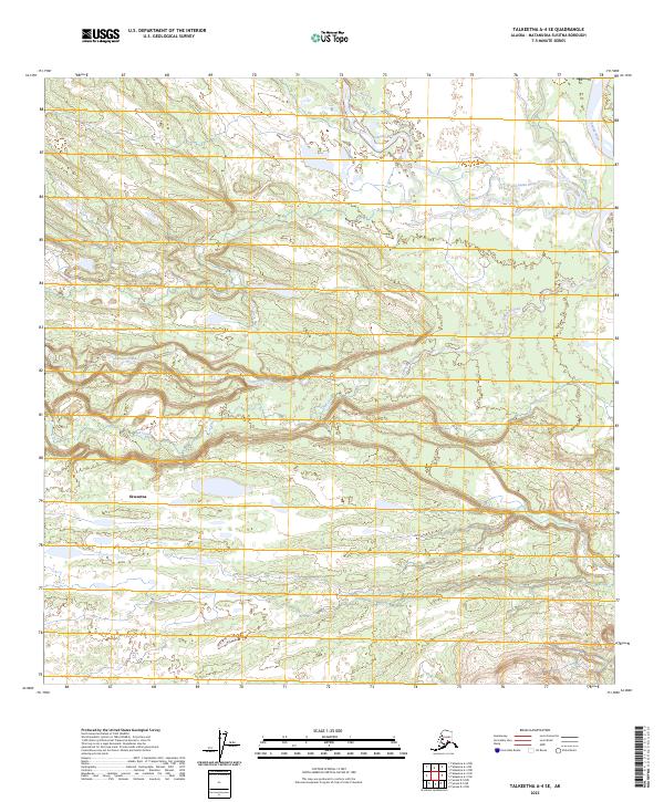 Talkeetna A-4 SE topographic map thumbnail