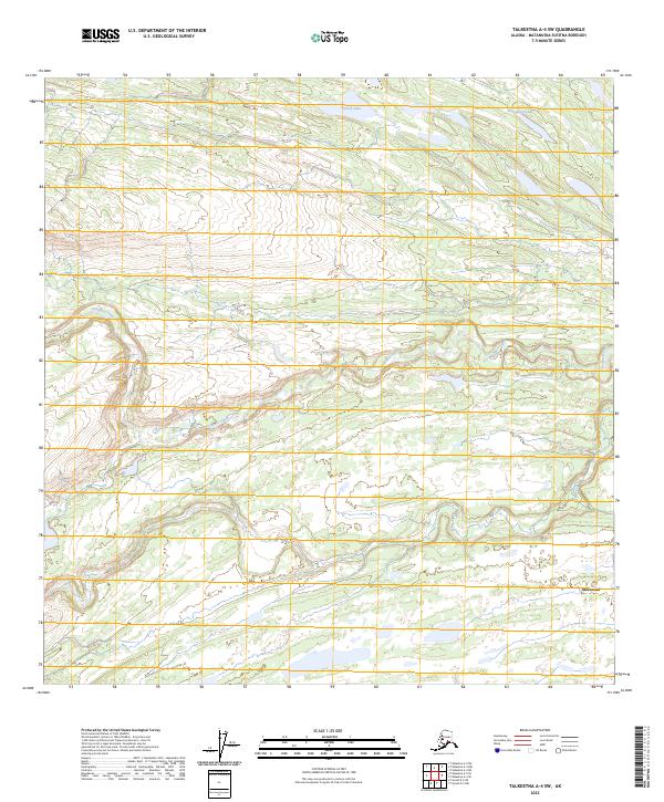 Talkeetna A-4 SW topographic map thumbnail