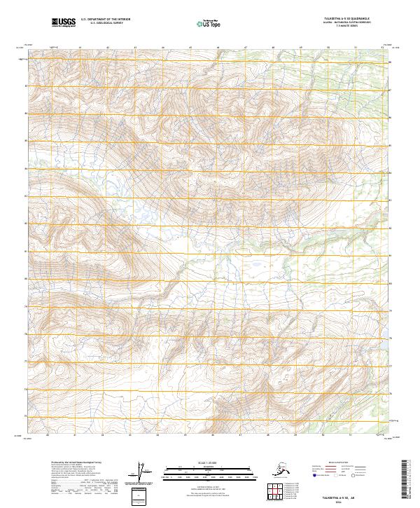 Talkeetna A-5 SE topographic map thumbnail