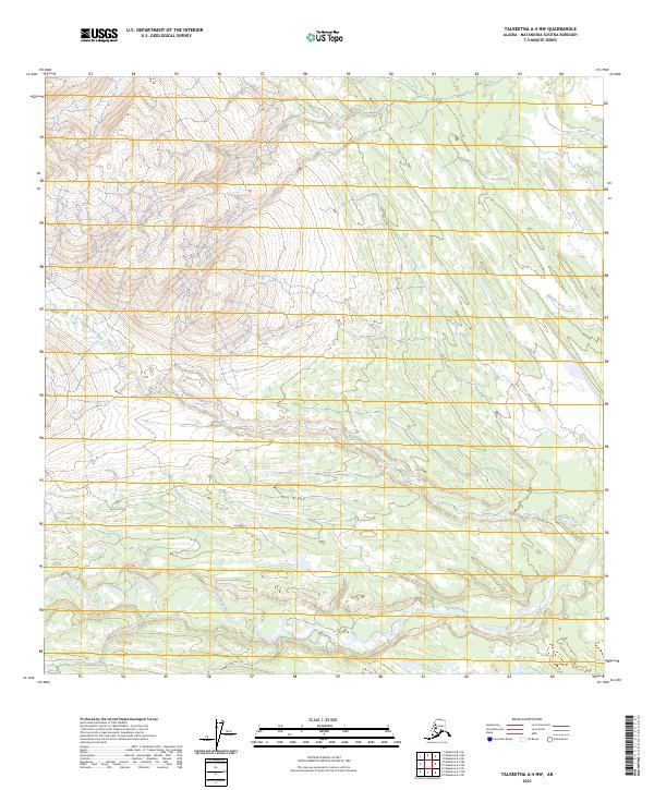 Talkeetna A-4 NW topographic map thumbnail