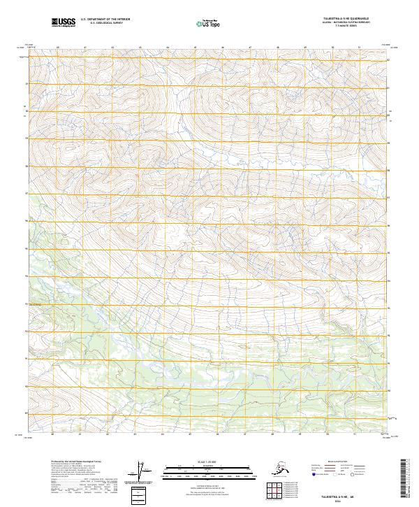 Talkeetna A-5 NE topographic map thumbnail