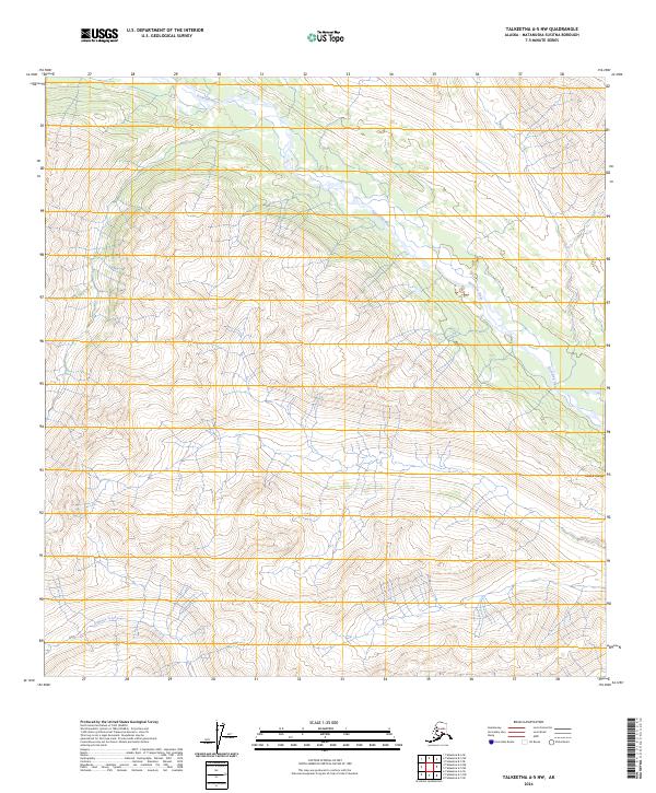 Talkeetna A-5 NW topographic map thumbnail