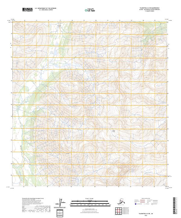 Talkeetna A-6 NE topographic map thumbnail