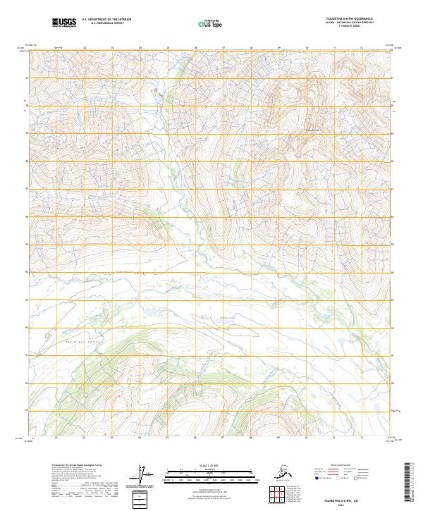 Talkeetna A-6 NW topographic map thumbnail