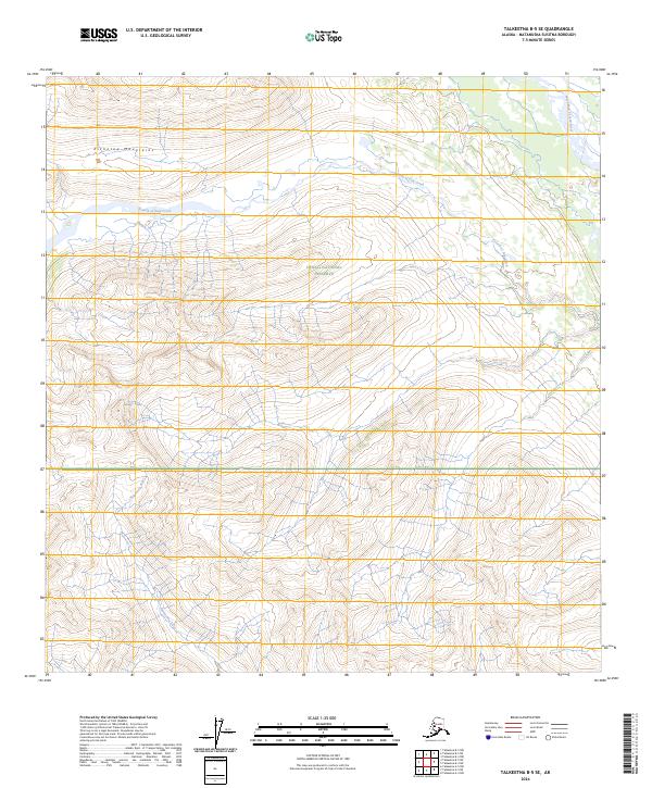 Talkeetna B-5 SE topographic map thumbnail