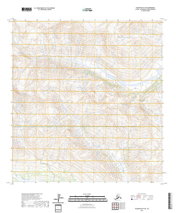 Talkeetna B-5 SW topographic map thumbnail