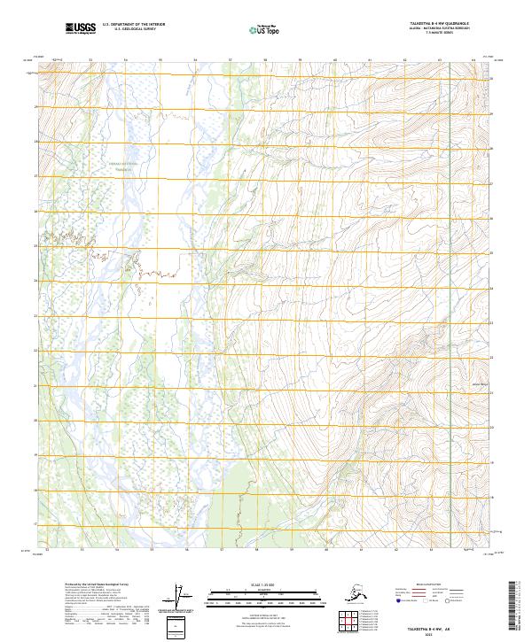 Talkeetna B-4 NW topographic map thumbnail