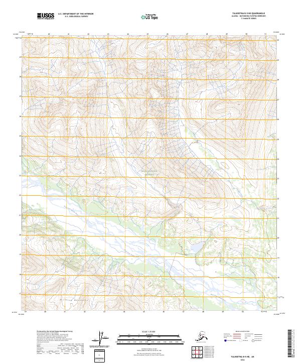 Talkeetna B-5 NE topographic map thumbnail