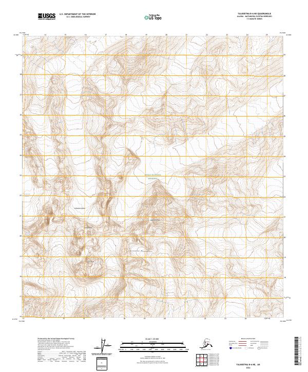 Talkeetna B-6 NE topographic map thumbnail