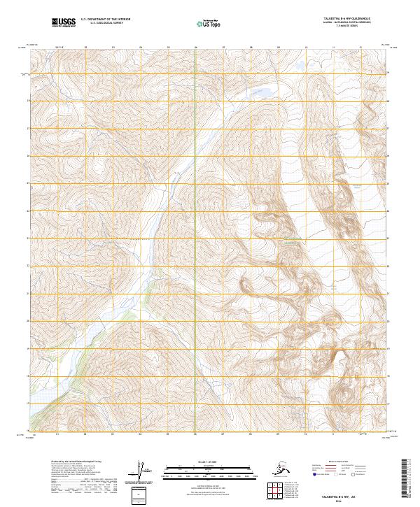 Talkeetna B-6 NW topographic map thumbnail