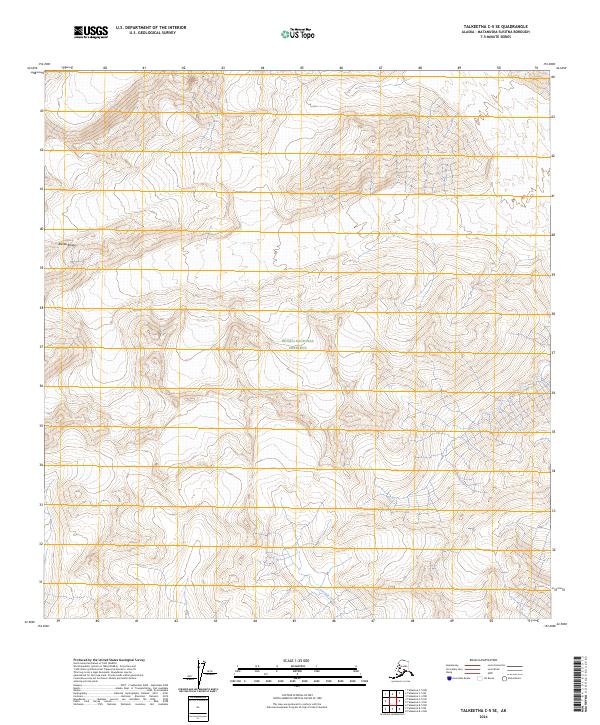 Talkeetna C-5 SE topographic map thumbnail