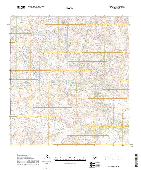 Talkeetna C-6 SE topographic map thumbnail