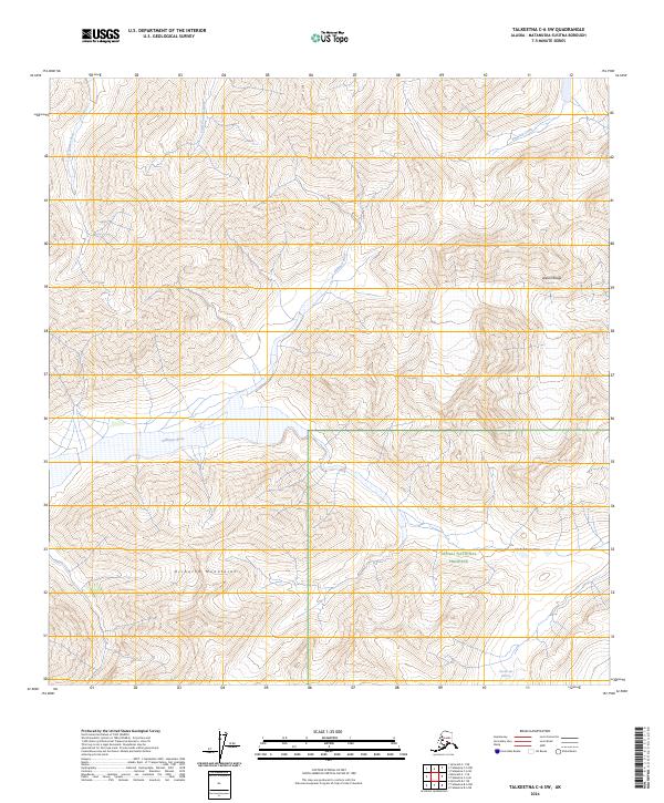 Talkeetna C-6 SW topographic map thumbnail