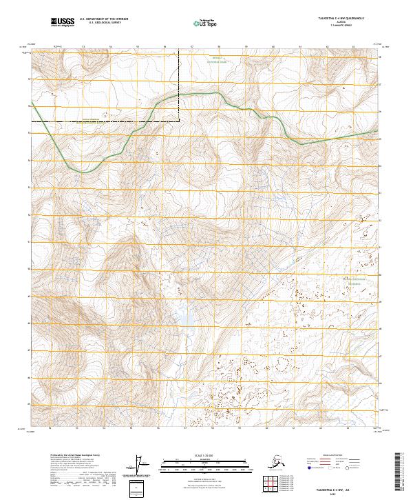Talkeetna C-4 NW topographic map thumbnail