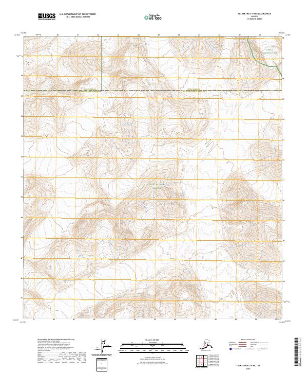 Talkeetna C-5 NE topographic map thumbnail