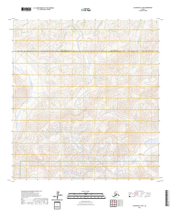 Talkeetna C-6 NE topographic map thumbnail