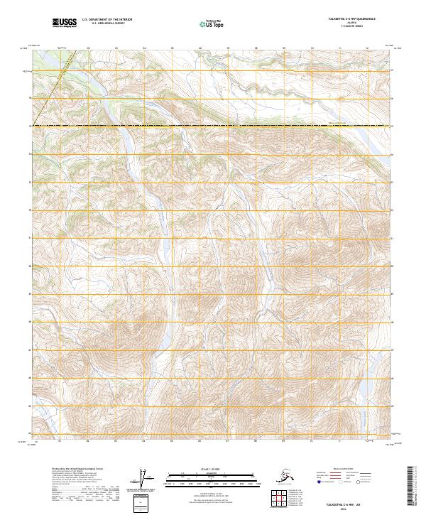 Talkeetna C-6 NW topographic map thumbnail