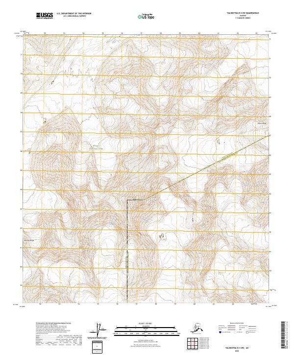 Talkeetna D-4 SW topographic map thumbnail