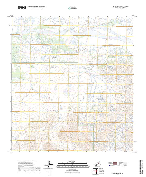 Talkeetna D-5 NE topographic map thumbnail