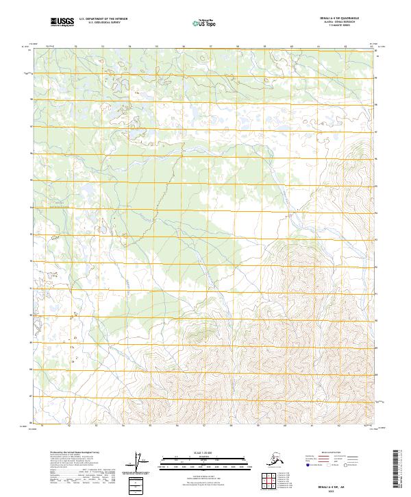 Denali A-4 SW topographic map thumbnail