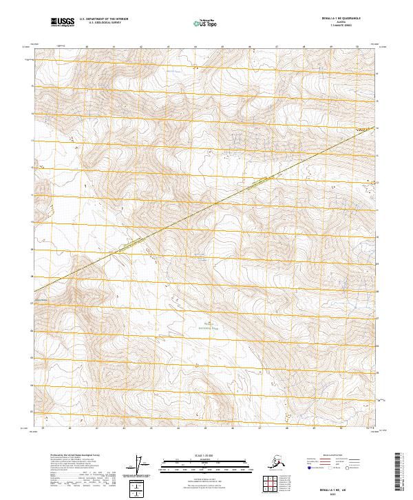 Denali A-1 NE topographic map thumbnail