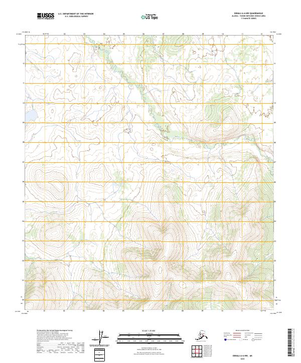 Denali A-6 NW topographic map thumbnail