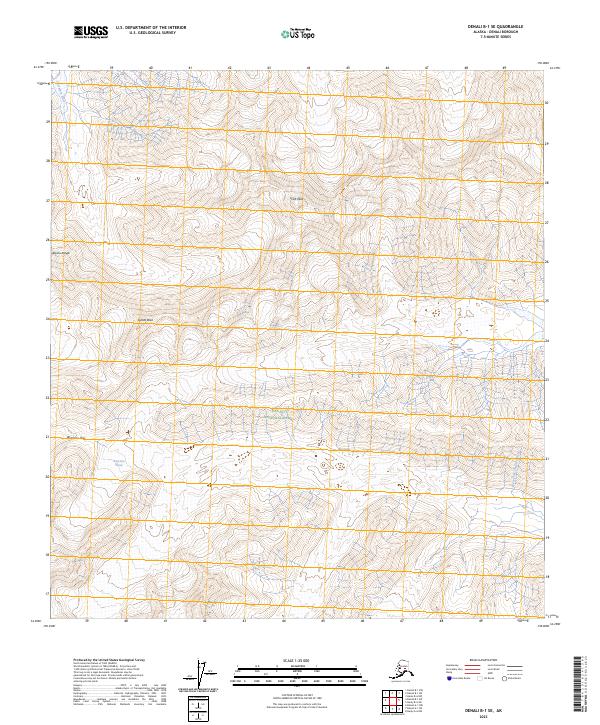 Denali B-1 SE topographic map thumbnail