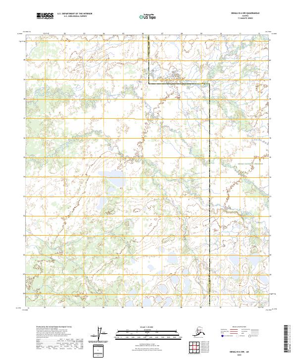 Denali B-6 NW topographic map thumbnail