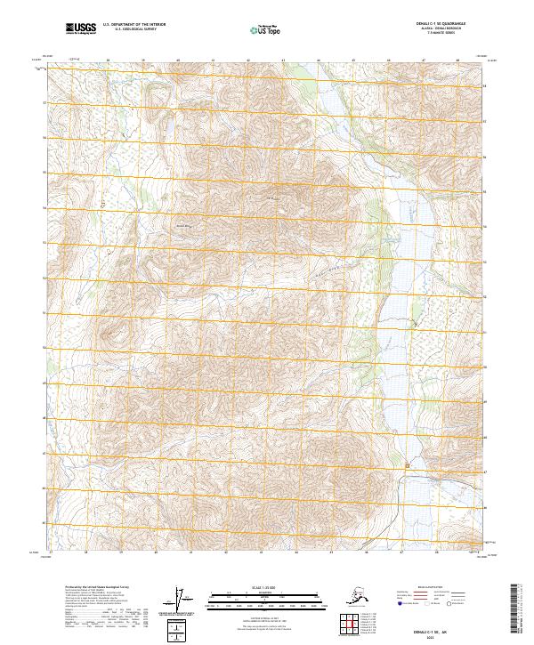 Denali C-1 SE topographic map thumbnail