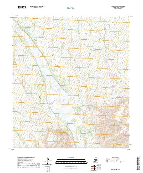 Denali C-1 NE topographic map thumbnail