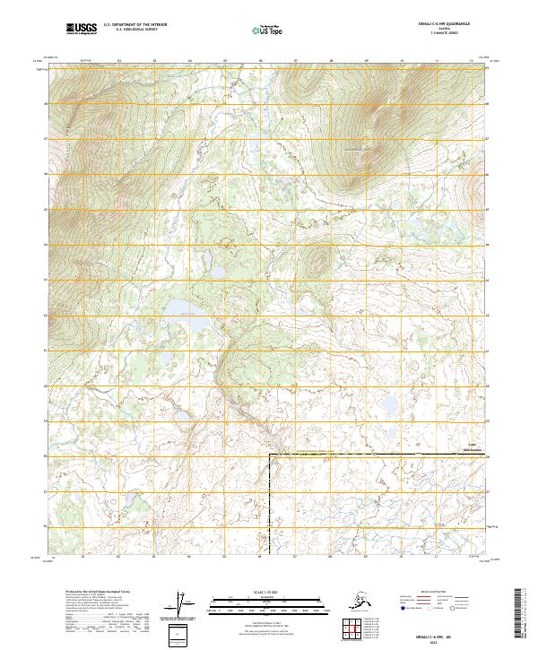 Denali C-6 NW topographic map thumbnail