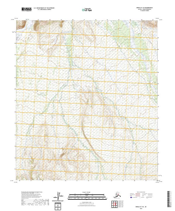 Denali D-1 SE topographic map thumbnail