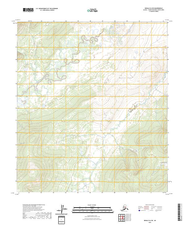 Denali D-6 SW topographic map thumbnail