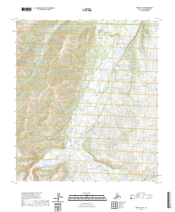Denali D-1 NE topographic map thumbnail