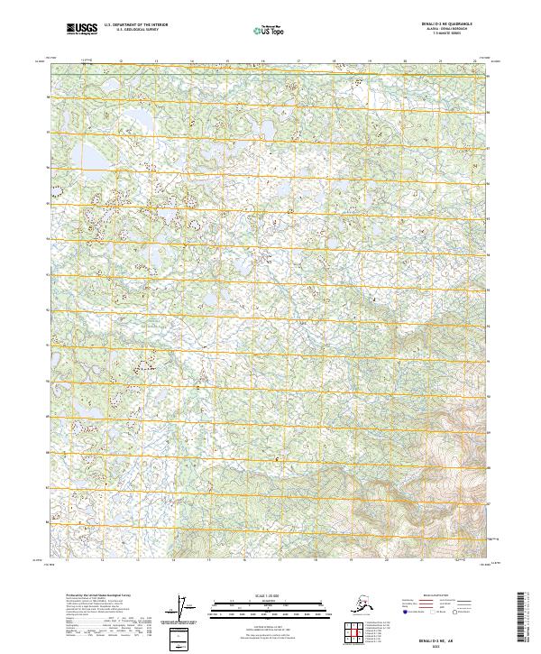 Denali D-2 NE topographic map thumbnail