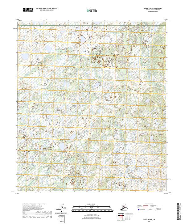 Denali D-2 NW topographic map thumbnail
