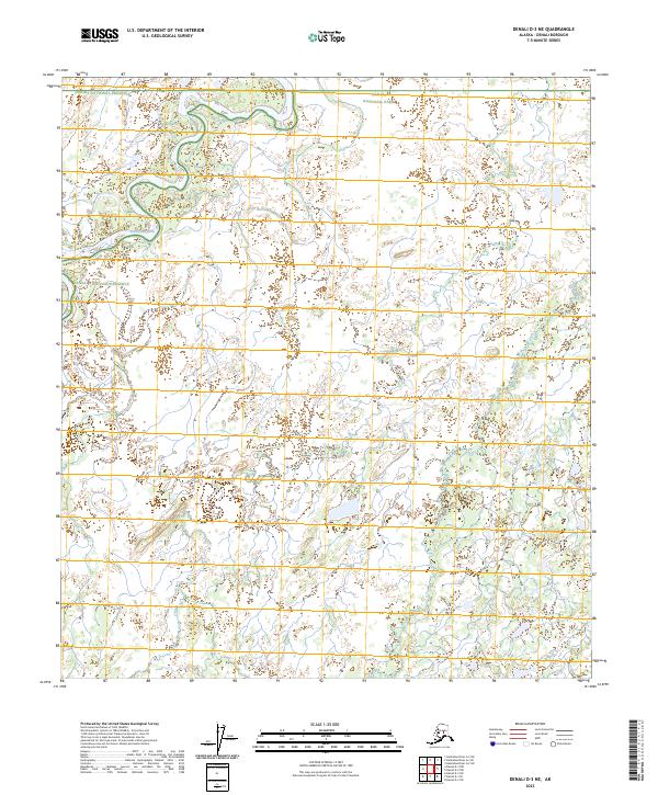 Denali D-3 NE topographic map thumbnail