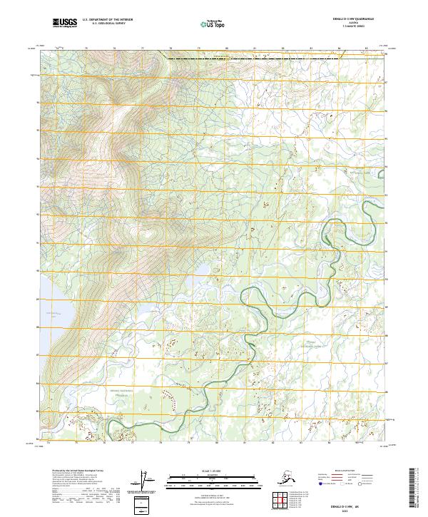 Denali D-3 NW topographic map thumbnail