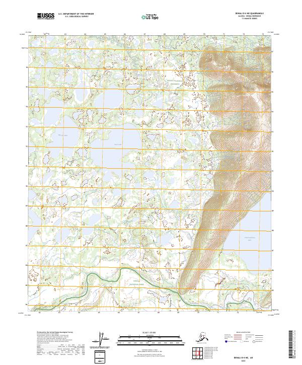 Denali D-4 NE topographic map thumbnail