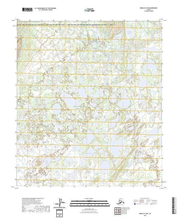 Denali D-4 NW topographic map thumbnail
