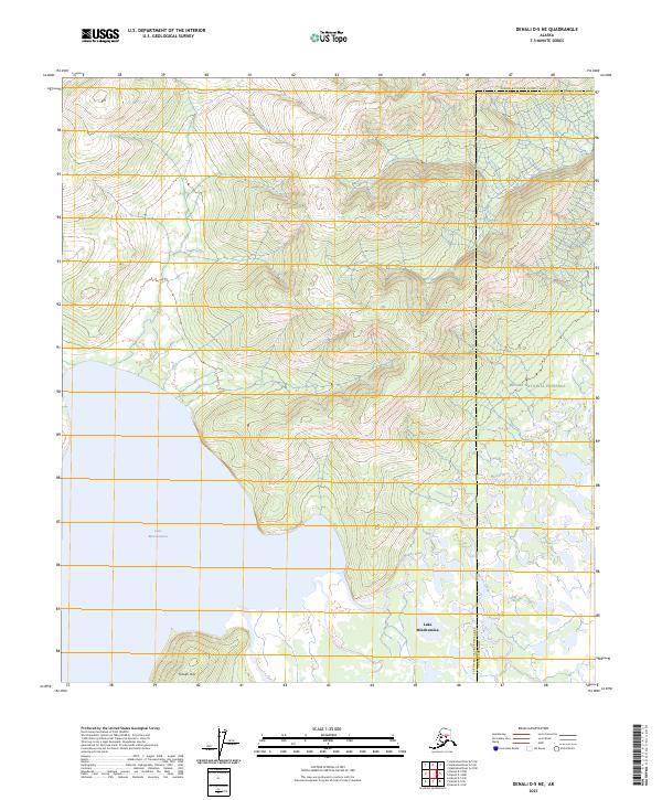 Denali D-5 NE topographic map thumbnail