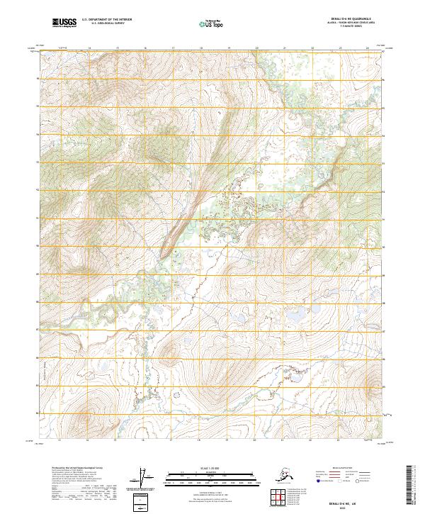 Denali D-6 NE topographic map thumbnail