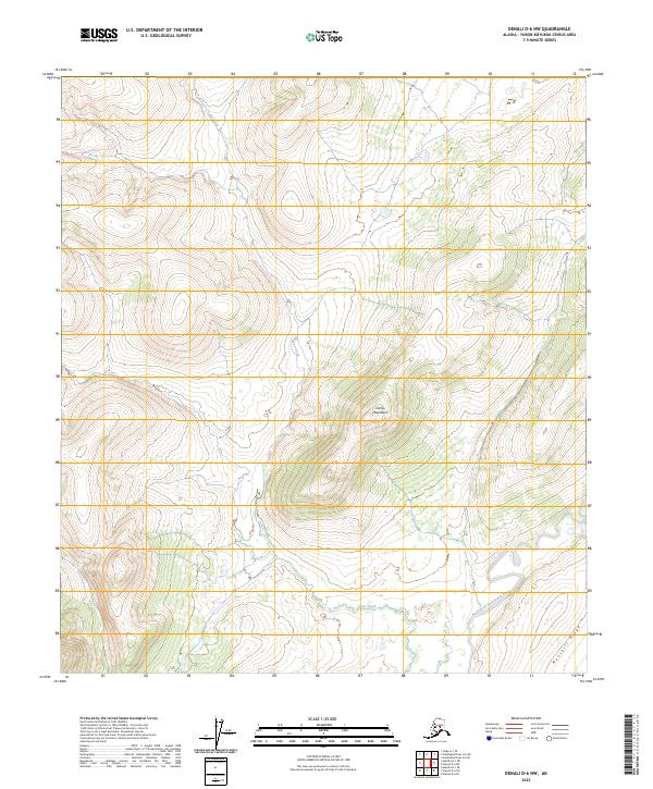 Denali D-6 NW topographic map thumbnail