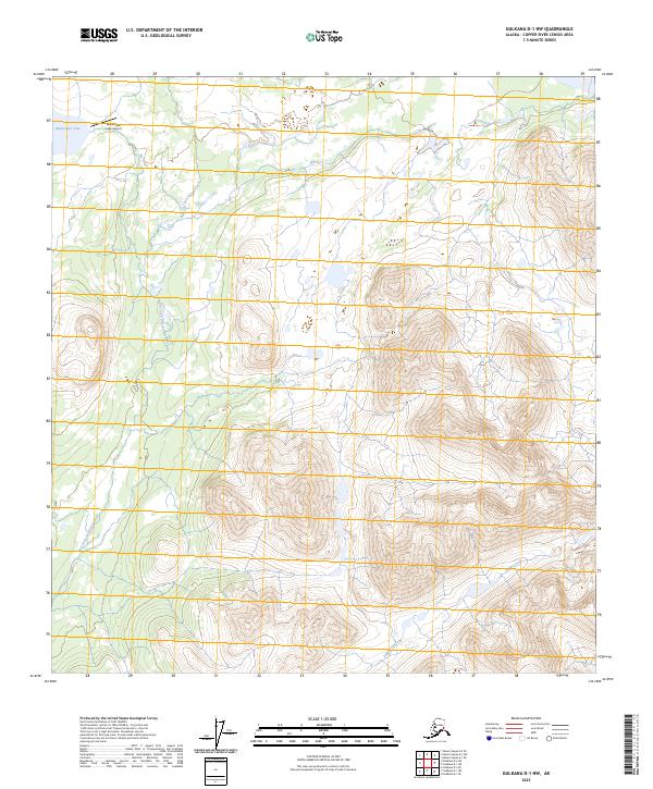 Gulkana D-1 NW topographic map thumbnail
