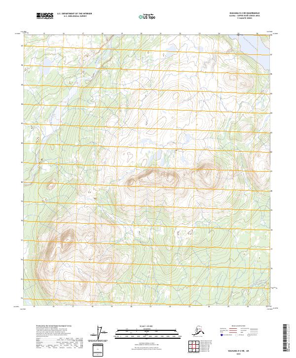 Gulkana D-2 NE topographic map thumbnail