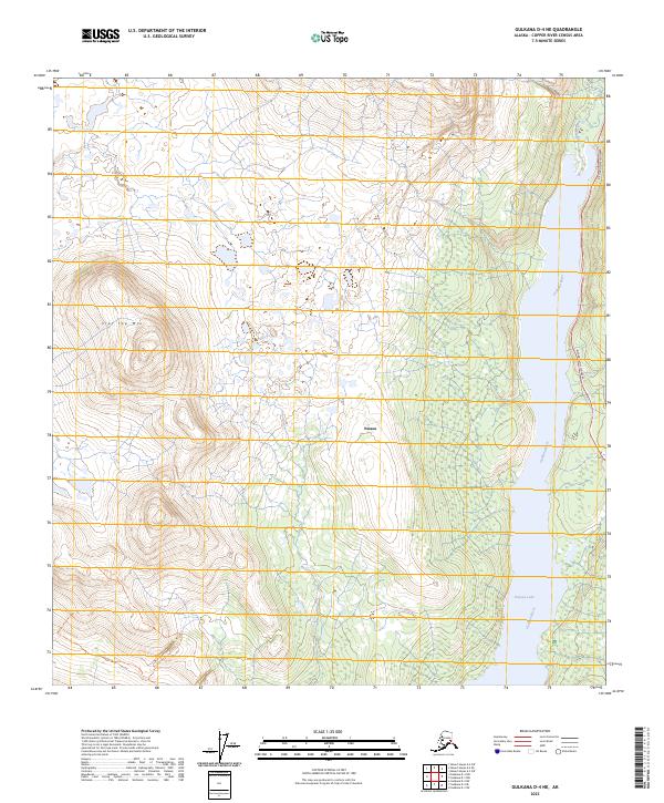 Gulkana D-4 NE topographic map thumbnail