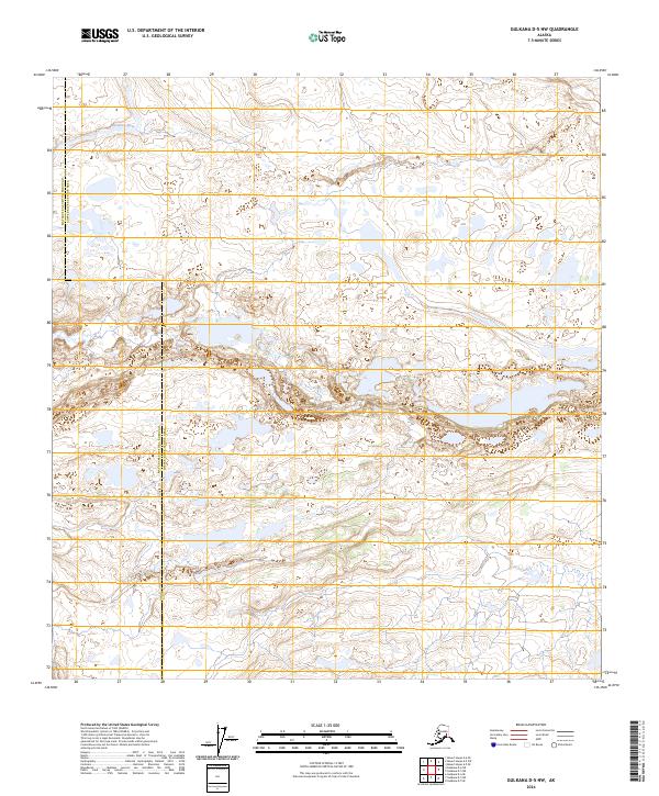 Gulkana D-5 NW topographic map thumbnail