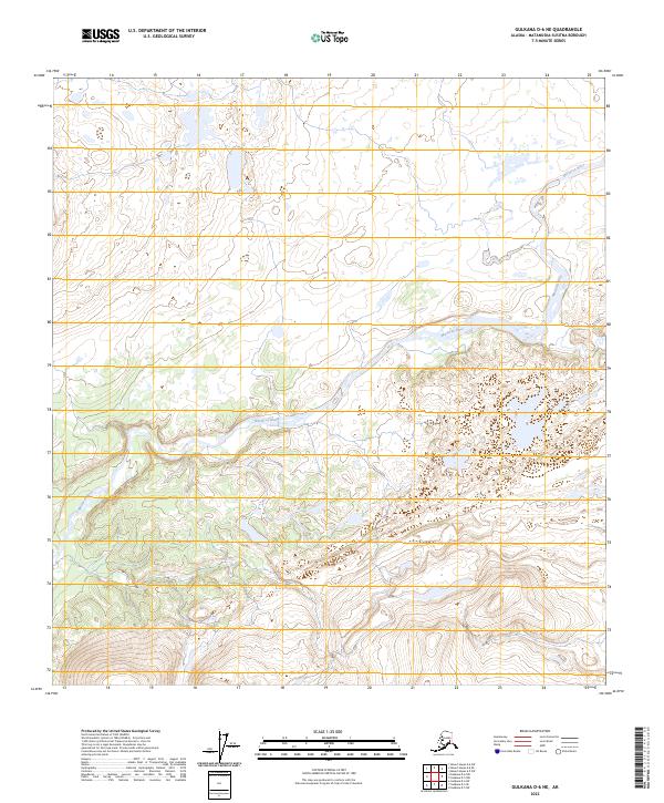 Gulkana D-6 NE topographic map thumbnail