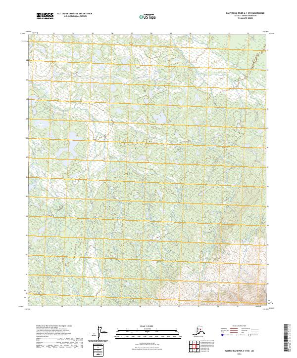 Kantishna River A-1 SW topographic map thumbnail